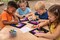 Krias Shema Velvet Art Coloring Kit 5.75" x 8.25" – Kids Velvet Coloring Activity with 3 Markers, Religious Craft & Creative Art Project